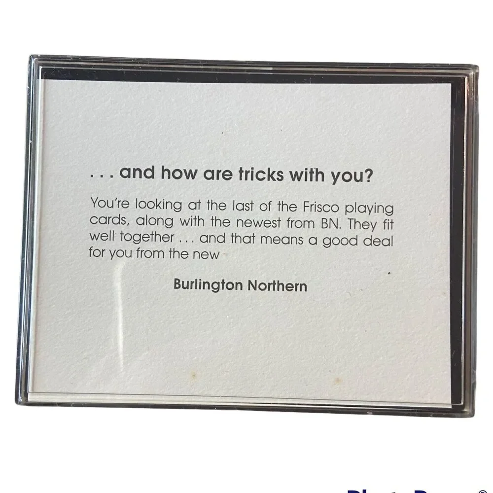 Vtg Burlington Northern Railway Playing Card Decks Sealed Boxed Collecting